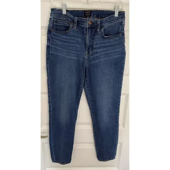 J.Crew 9” High Rise Skinny Jeans – Size 29 Stretch Denim, Medium Wash 27" Inseam - Picture 1 of 3